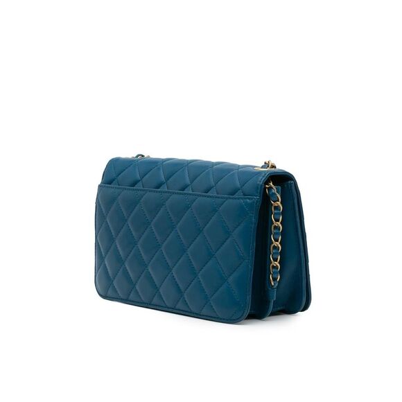 Pre Loved Chanel Quilted Lambskin Crossbody Women Blue Crossbody Bags - Picture 2 of 8